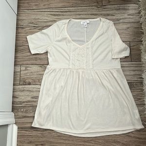 Gauzy cream motherhood maternity babydoll style top